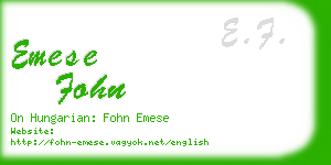 emese fohn business card